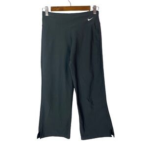 Nike Y2K Black Cropped Flared Leg Athletic Pants XS